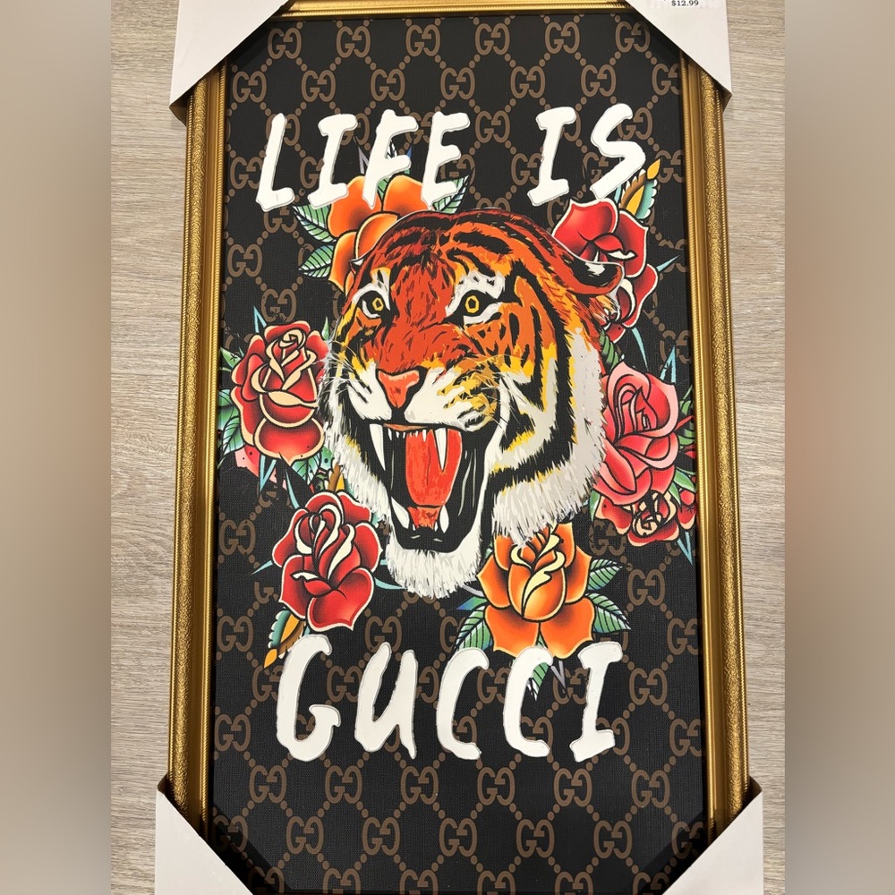 23H x 14W Life is Good Tiger Wall Art